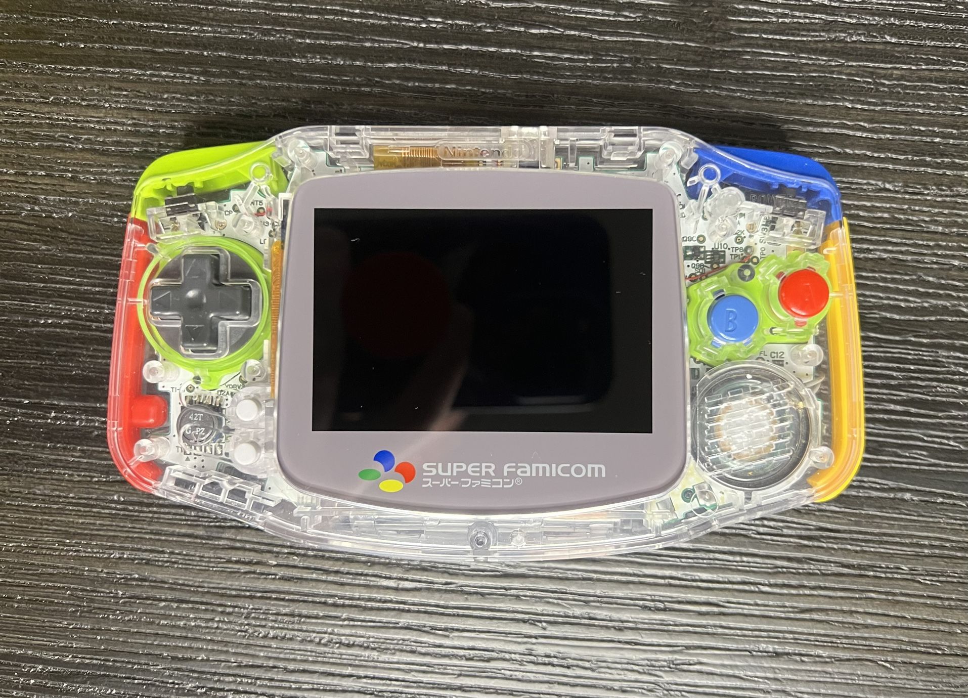 Super Famicom Mirror Clear Nintendo Gameboy Advance IPS Backlit Screen