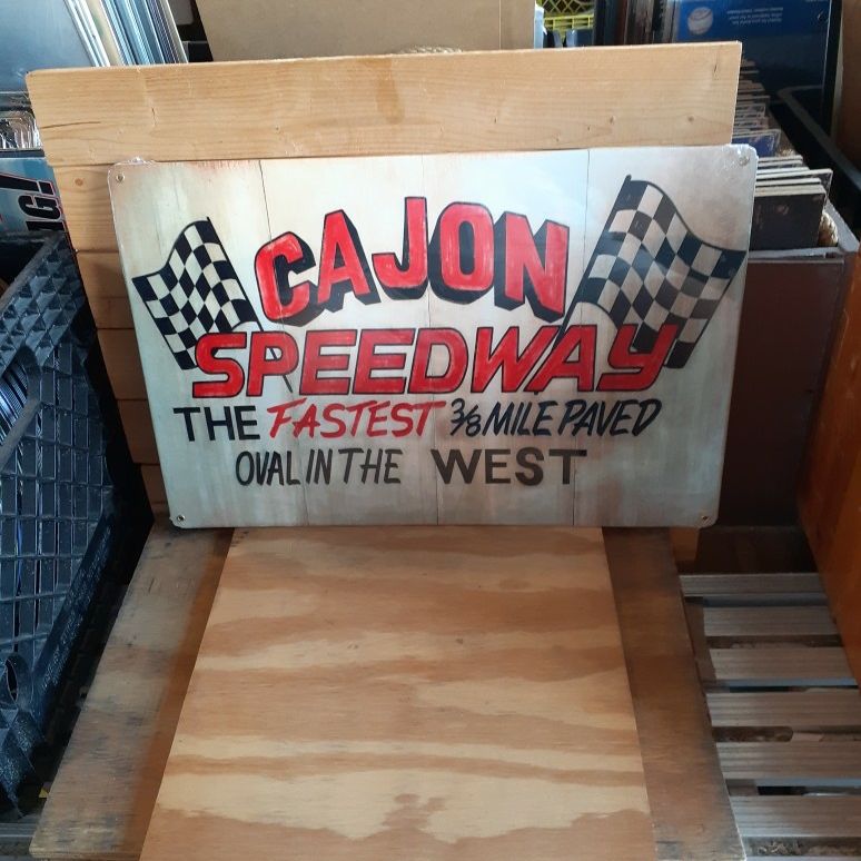 Cajon Speedway Metal Sign 12 By 18 In