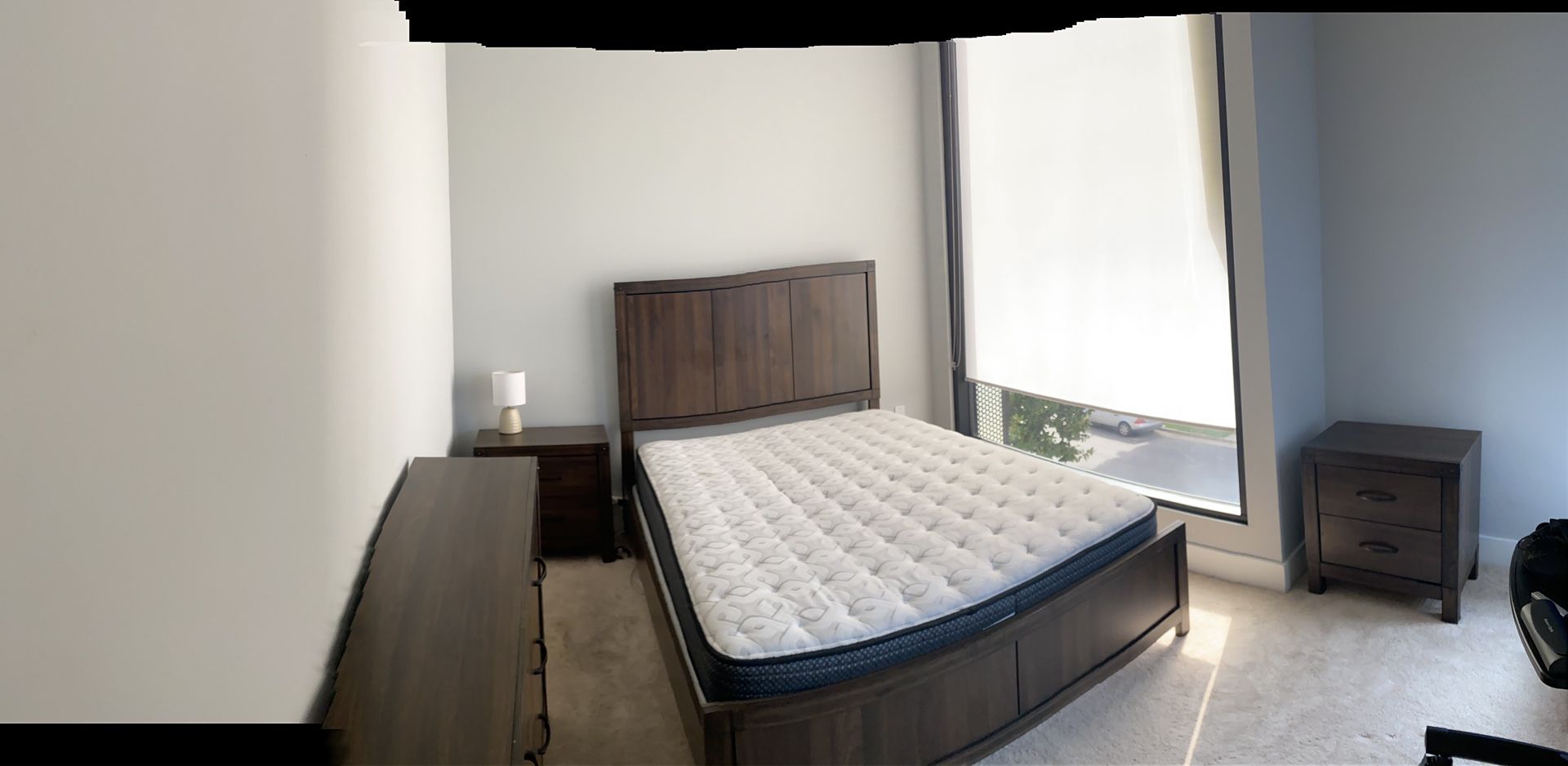 Living Spaces Willow Creek Queen 4 Piece Bedroom Set & Sealy Mattress Firm Tight Top & Box Spring
