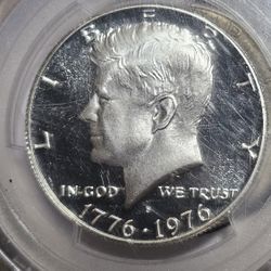 1976  S  Pcgs Pr69 Deep Cameo Silver Kennedy Half Dollar
