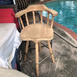 Wooden Barstool