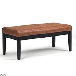 Faux Leather Bench