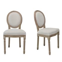 2 NEW Classic Creme-colored Chairs
