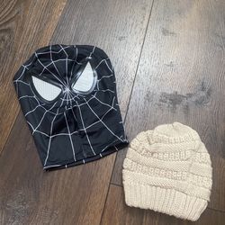 Boys Beanie Hat And Spider-Man Mask Size 5/6 #22