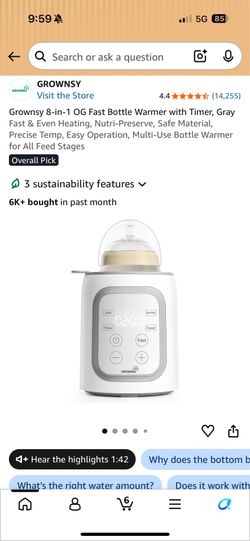Grownsy bottle warmer