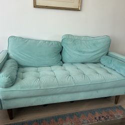 BLUE 2 SEATER COUCH