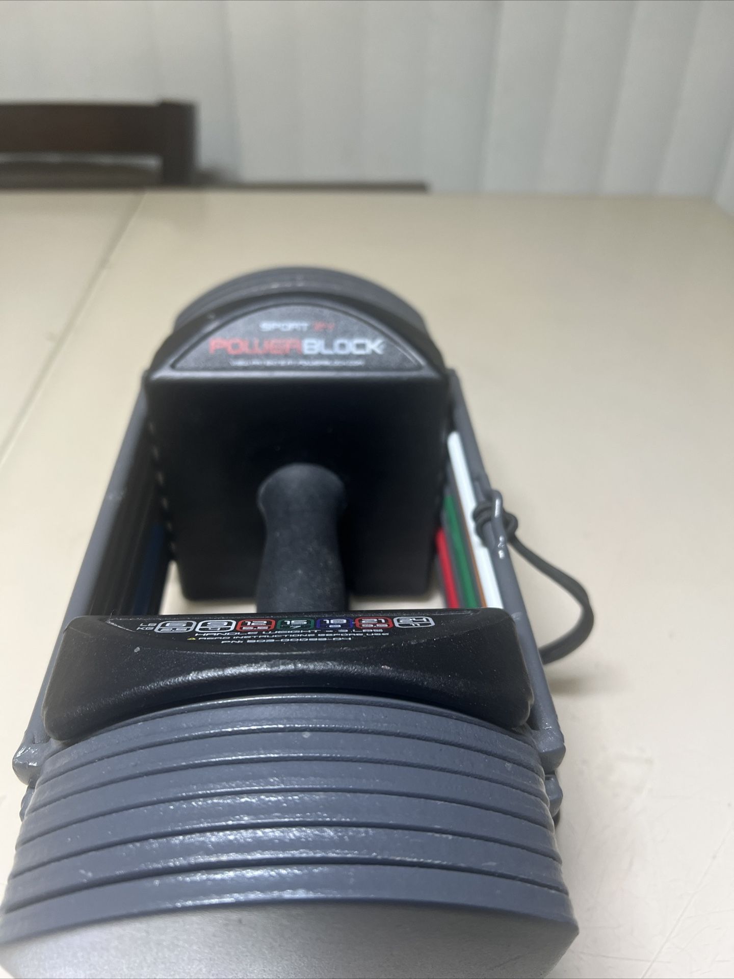 PowerBlock Sport 24 Adjustable Single Dumbbell Only One 3-24 lb. Dumbbell Clean. Barely used in excellent condition with minor cosmetic blemishes. The