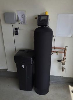 Large High Quality Single Tank High Capacity Salt Softening Filtration System with Alkaline RO Kitchen Filter
