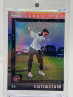 2025 Panini Caitlin Clark Chronicled #54 A Force On The Course HOLO Golf Variation SP