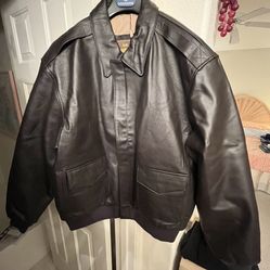 Landing Leather XL Tall Brown Jacket