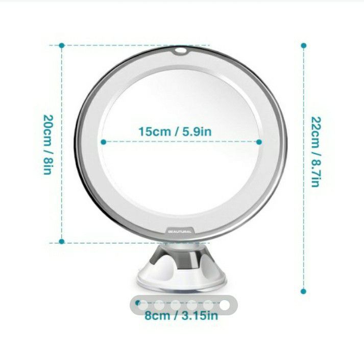 New Beautural Magnifying Vanity Mirror offers 10x magnification and a surrounding LED for much clearer vision and makeup application