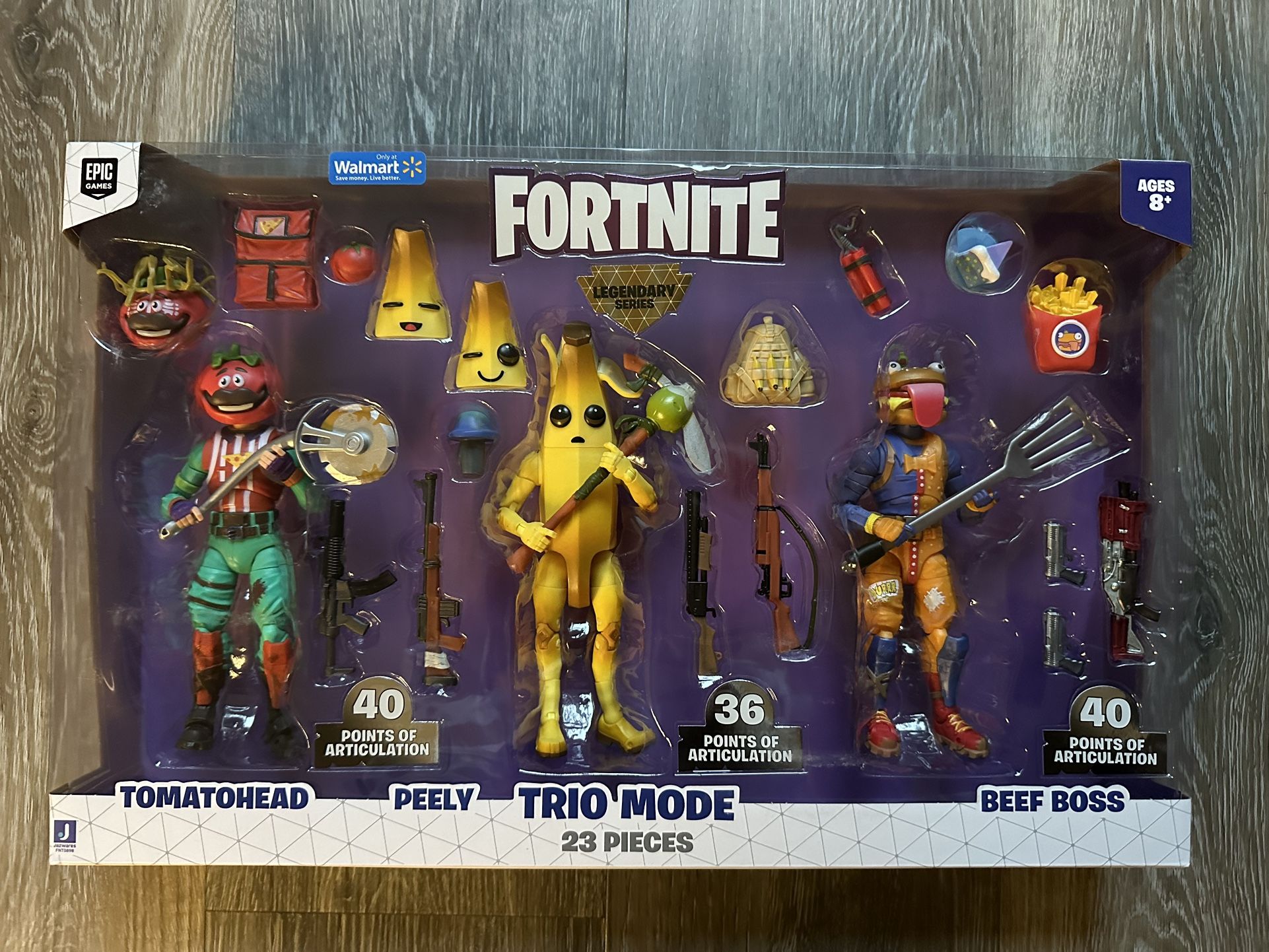 Fortnite Legendary Series Trio Mode Peely, Tomatohead & Beef Boss 6 Inch Figure✅