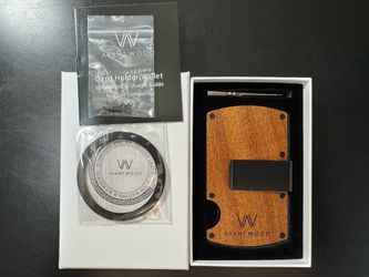 Avant Wood MagSafe Card Holder Wallet with Cash Clip