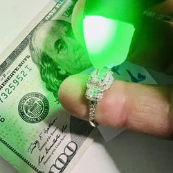 14K Solid White Gold Diamonds 💎 Wedding Ring Size 7