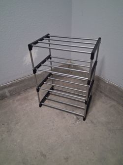 4-Tier Metal Shoe Rack Organizer