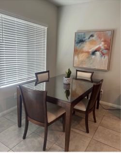 Dining table and 4 chairs great shape look like new