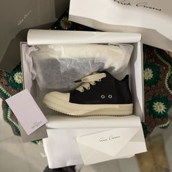 Rick Owens Black Temple Jumbolace Low Sneakers