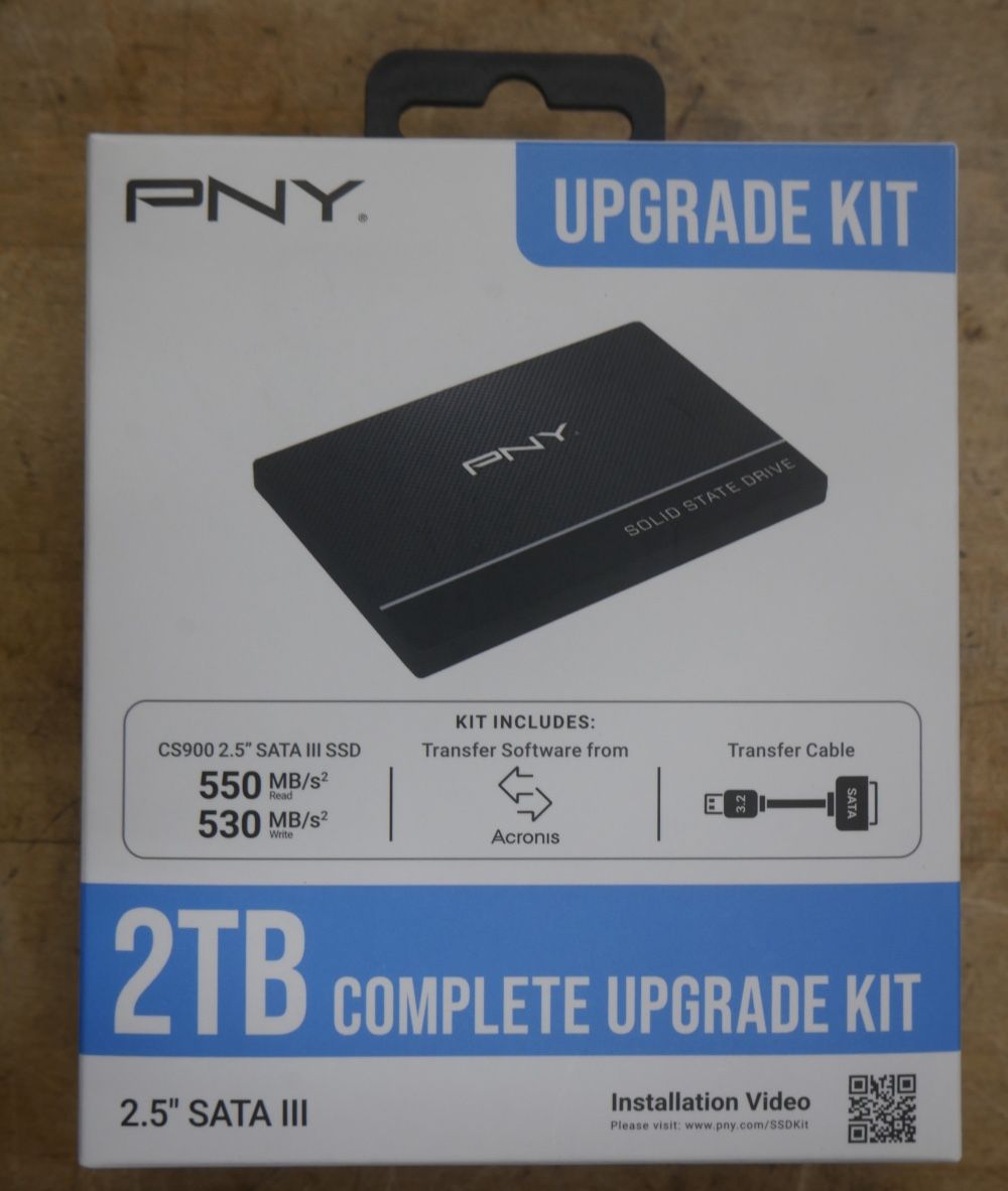 PNY 2TB CS900 2.5” Solid State SATA-III SSD Upgrade Kit w/Transfer Cable SoftwarE. NEW .