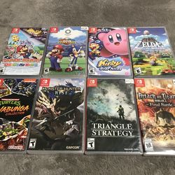 Brand New Nintendo Switch Games. Prices In Description