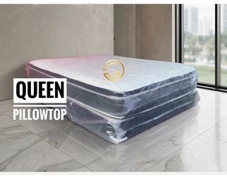 Queen Pillow Top Mattress Set $209 | Brand New