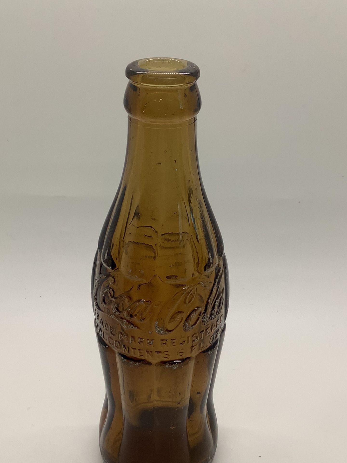 Antique Coca Cola Amber Contour Bottle- 1916- Jericho TN