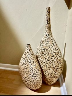 Large wood vases