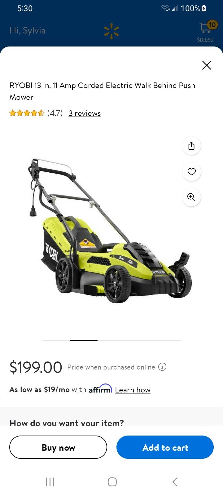 Ryobi Lawn Mower