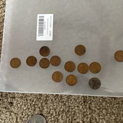Pennys Of Collection Of Diferent Years