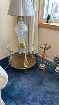 Side Table With Cigarette Table 