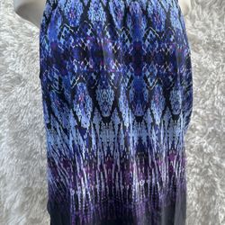 Hanna Nikole Blue and Purple Patterned two piece Tankini Set size 22W