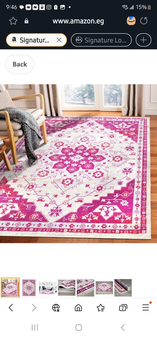 Signature Loom Natalie Oriental Boho Area Rugs, 10x13 - Soft & Smooth Area Rugs For Living Room - Gorgeous Turkish Carpets And Rugs For Bedroom - 