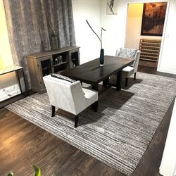 Like New Modern Dining Table + 2 Side Chairs ($250 for Set)