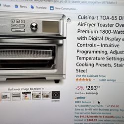 Cuisinart TAO-65 Digital Air fryer Toaster Oven