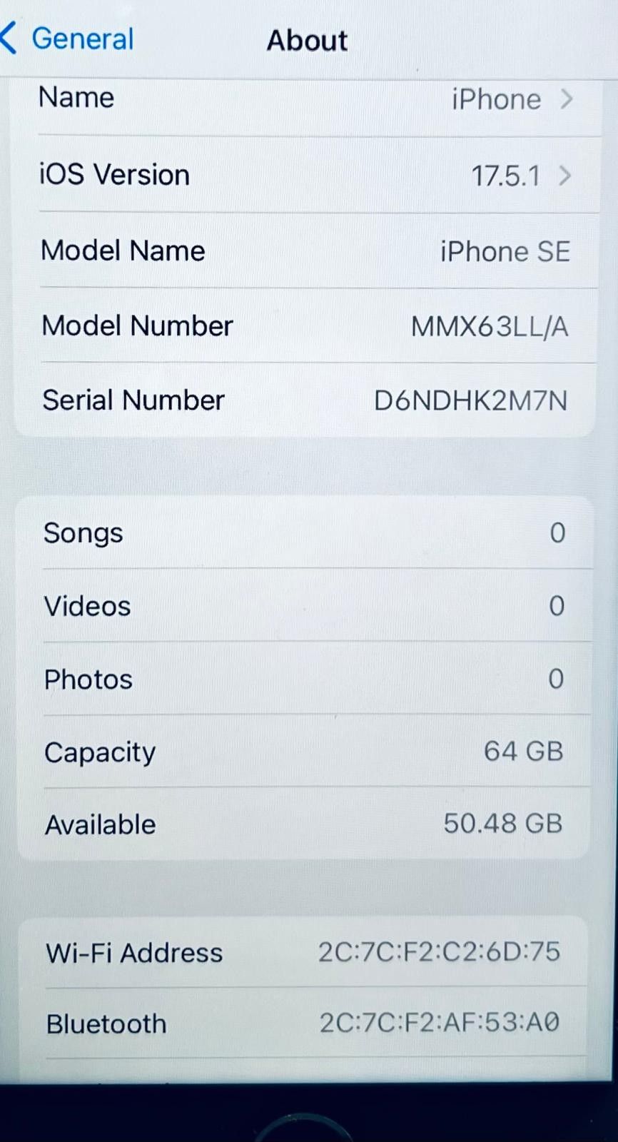 Apple iPhone SE 5G 64GB (3rd Gen) Fully Functional