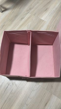 Pink storage bin