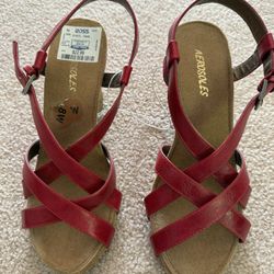 Women’s Aerosole Red Wedge Shoes