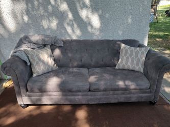 Grey Tufted Chesterfield Sofa