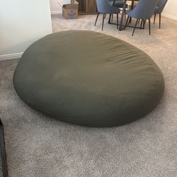 Large Dark Brown Bean Bag Chair / Lounge Cushion