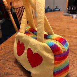 Emoji Dark Yellow Smilie Face Purse With Heart Eyes