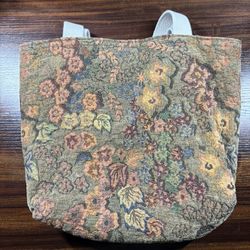 Floral Tapestry Tote Bag