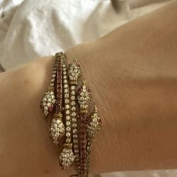 Turkish Handmade 925 Silver Bracelet, Snake, Women Vintage Silver Bangle Bracelet, Ruby Topaz Stone, Ottoman Ladies Bracelet, Silver 925K