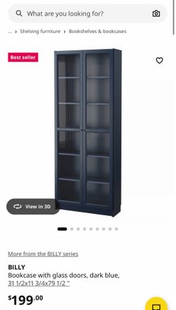 Billy Ikea Bookshelf Dark Blue