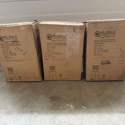 Upholstered 30” (seat height) swivel barstools (3)