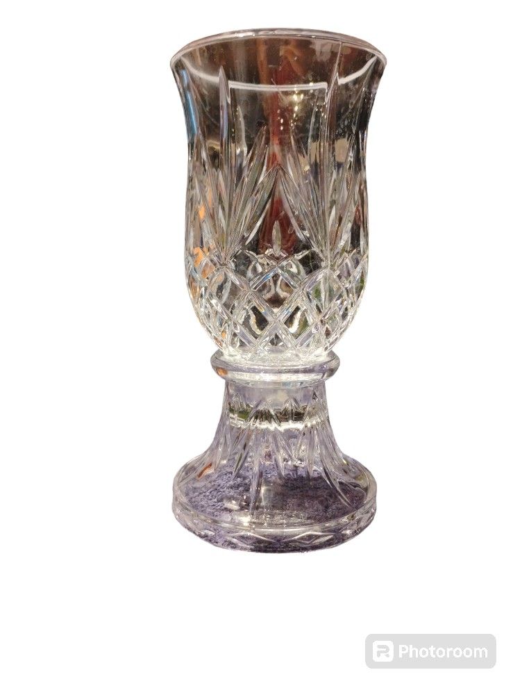 Vintage Crystal Hurricane Candle Lamp