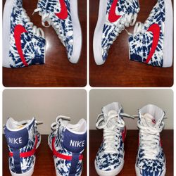 Nike Men's Size 8 Sneakers Shoes Blazer Mid 77 Tie Dye High Top CZ7874-600