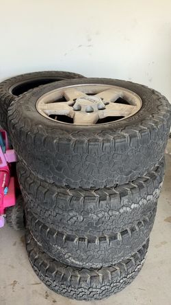 Set of 4 20" 8x180 Wheels with LT275/65R20 BFGoodrich All-Terrain KO2 Tires