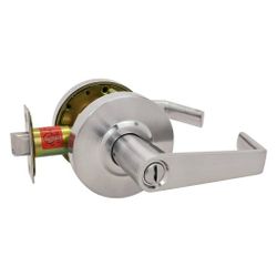 (USED) Nuk3y Azure Grade 2 Commercial Privacy Door Handle Lever Set (Satin Chrome) -