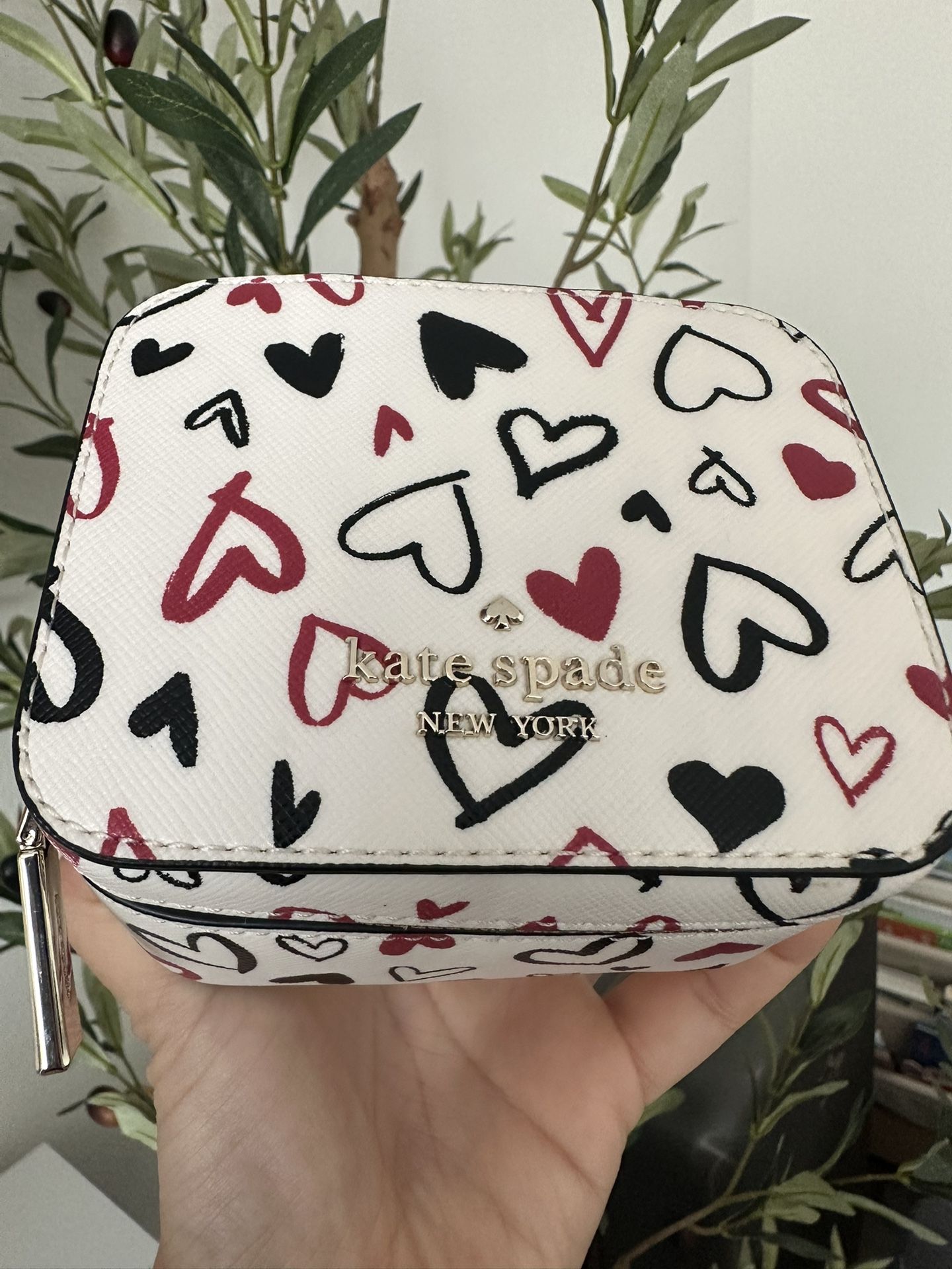Kate Spade Heart Print Travel Jewelry Organizer