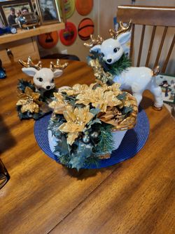 Vintage reindeer and sled