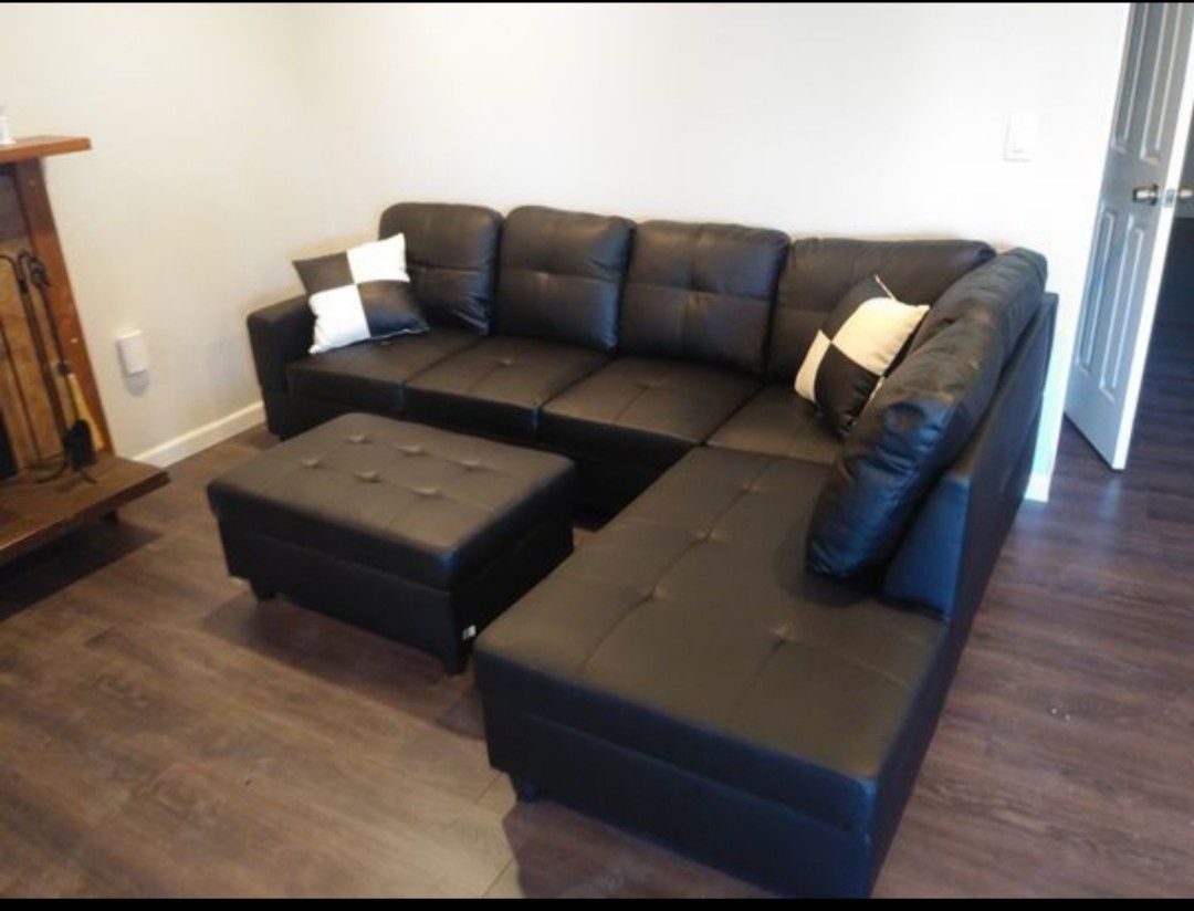 Sectional and ottoman